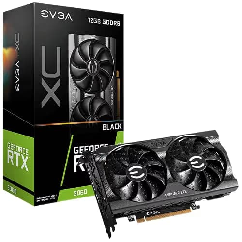 EVGA XC BLACK GAMING GeForce RTX 3060 12GB 12GB GDDR6 Black image