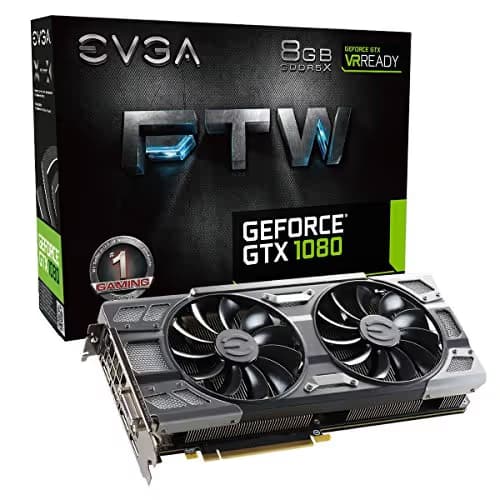 EVGA FTW GAMING ACX 3.0 GeForce GTX 1080 8GB GDDR5X Black / Silver image