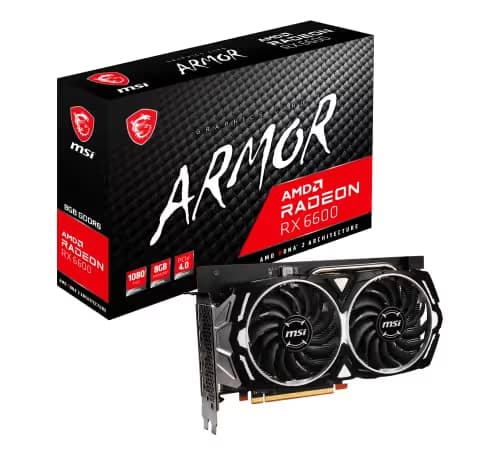 MSI ARMOR Radeon RX 6600 8GB GDDR6 Black / White main image