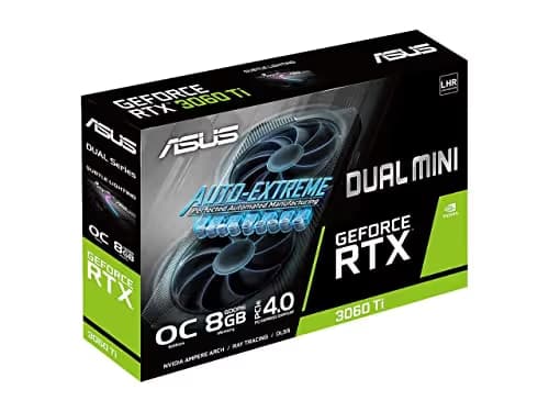 Asus DUAL MINI OC V2 GeForce RTX 3060 Ti LHR 8GB GDDR6 Black image