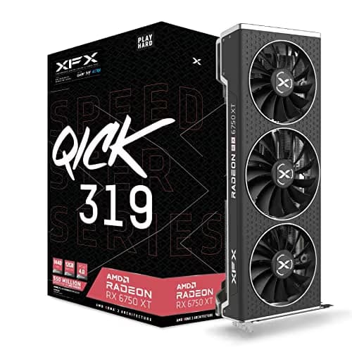 XFX Radeon RX 6750 XT Speedster QICK 319 Ultra 12GB GDDR6 Silver / Black image