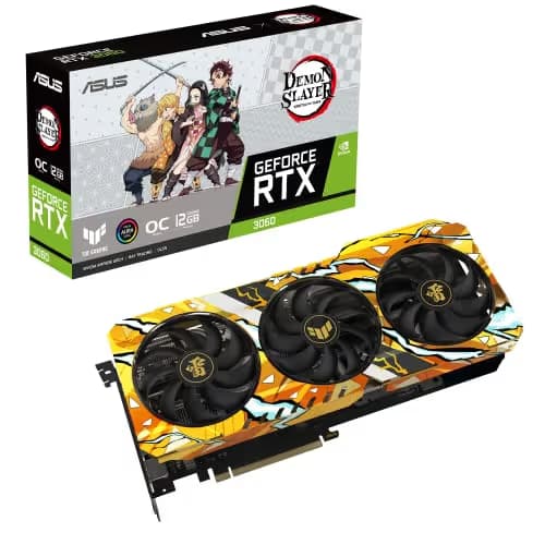 Asus TUF-RTX3060-O12G-DEMONSLAYER GeForce RTX 3060 12GB GDDR6 Orange / Black image