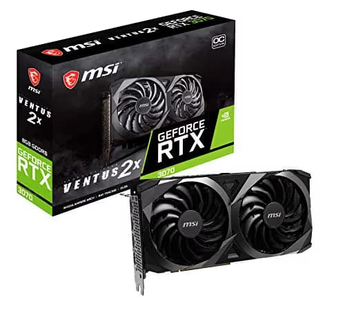 MSI GeForce RTX 3070 VENTUS 2X OC 8GB GDDR6 Black / Silver image