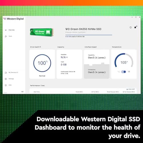 Western Digital Green SN350 1 TB M.2-2280 SSD PCIe 3.0 X4 NVMe image