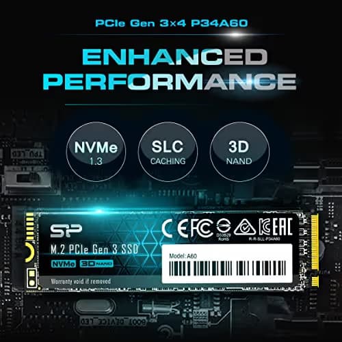 Silicon Power 1TB NVMe PCIe Gen3 x4 M.2 2280 SSD (SU001TBP34A60M28SN) image