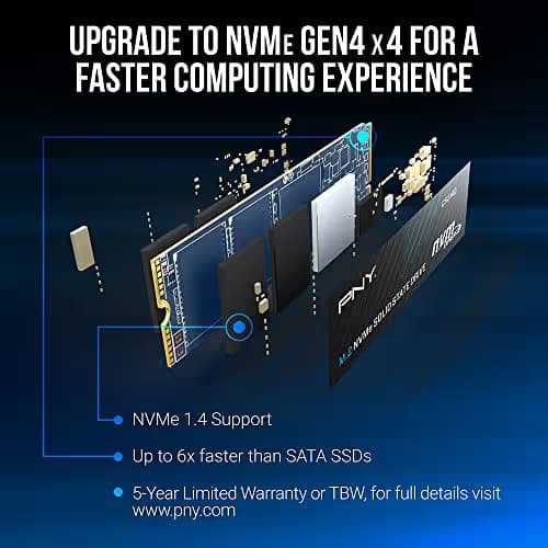 PNY CS2140 1TB M.2-2280 SSD PCIe 4.0 x4 NVMe image
