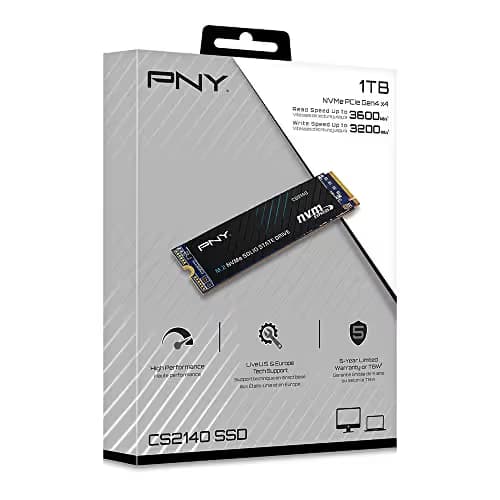 PNY CS2140 1TB M.2-2280 SSD PCIe 4.0 x4 NVMe image