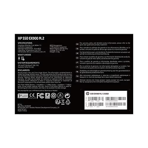 HP EX900 250GB M.2-2280 SSD PCIe 3.0 x4 NVMe image