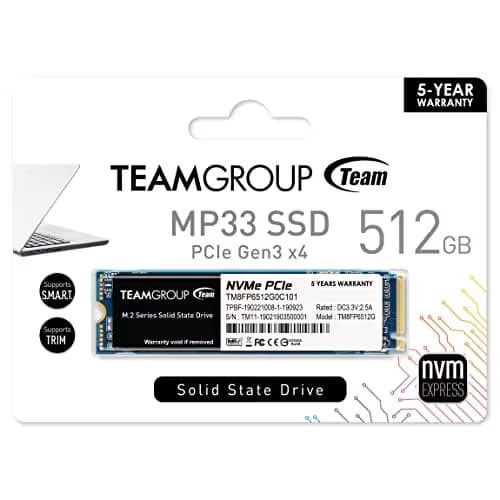 TEAMGROUP MP33 512GB SSD M.2-2280 PCIe 3.0 x4 NVMe image