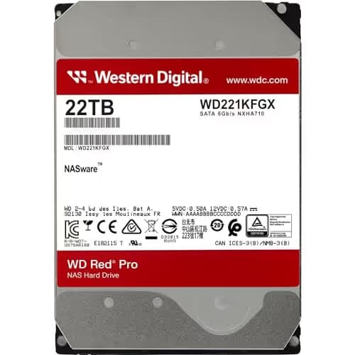 Western Digital Red Pro 22TB HDD 7200RPM 3.5" SATA image