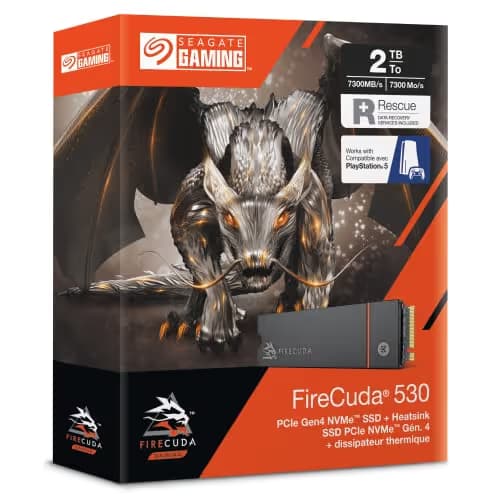 Seagate FireCuda 530 w/Heatsink 2TB SSD M.2-2280 PCIe 4.0 NVMe image
