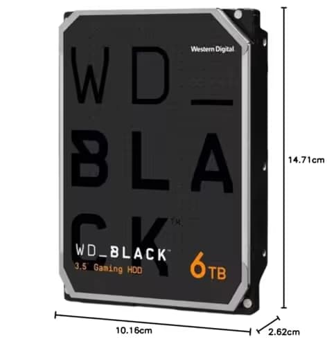 Western Digital WD_BLACK 6TB 3.5" HDD 7200RPM SATA 6.0 Gb/s image