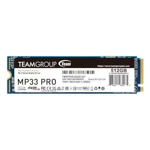 TEAMGROUP MP33 PRO 512GB SSD M.2-2280 PCIe 3.0 x4 NVMe image