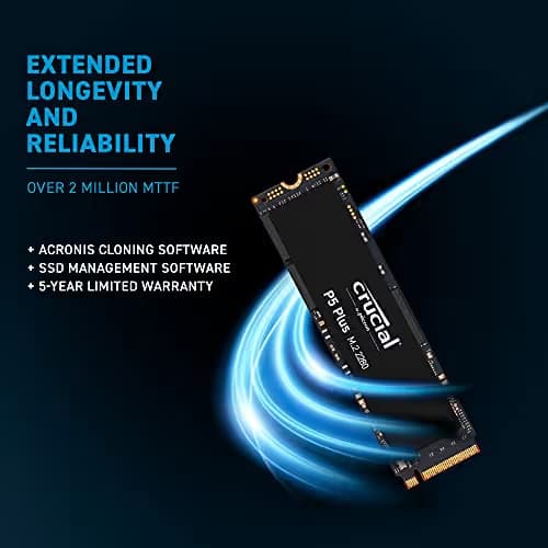 Crucial P5 Plus 2TB M.2-2280 SSD PCIe 4.0 x4 NVMe image