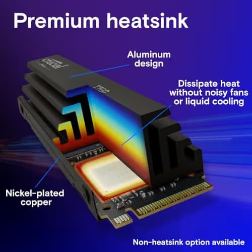 Crucial T700 W/Heatsink 4TB M.2 SSD PCIe 5.0 NVMe image