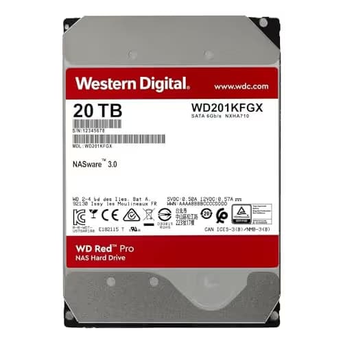 Western Digital Red Pro 20TB HDD 3.5" 7200RPM SATA image