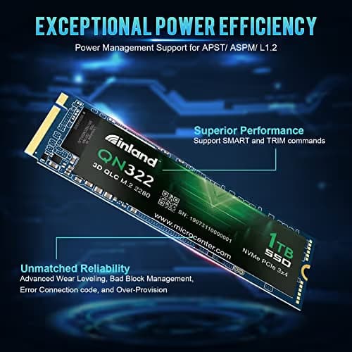 Inland QN322 1TB M.2-2280 SSD PCIe 3.0 X4 NVMe image