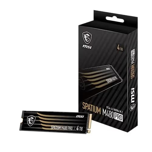 MSI SPATIUM M480 PRO 4TB M.2-2280 SSD PCIe 4.0 x4 NVMe image