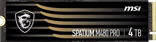 MSI SPATIUM M480 PRO 4TB M.2-2280 SSD PCIe 4.0 x4 NVMe image