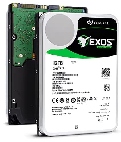 Seagate Exos X14 12TB HDD 7200RPM 3.5" SATA 6.0 Gb/s image