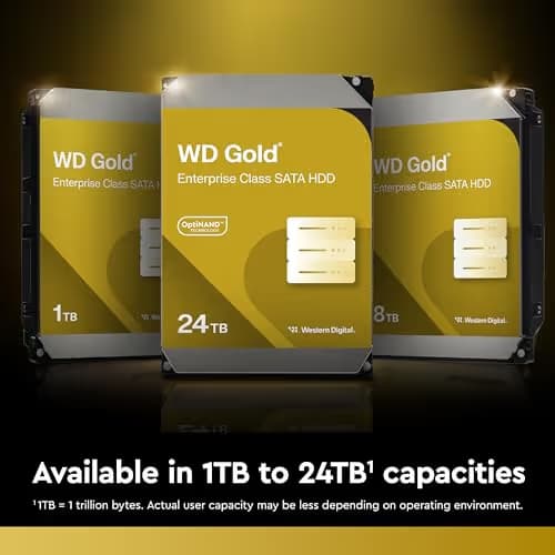 Western Digital Gold 20TB 3.5" HDD 7200RPM SATA 6.0 Gb/s Internal image