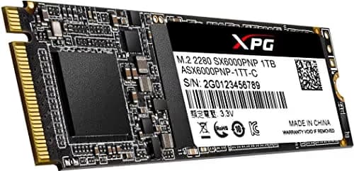 ADATA XPG SX6000 Pro 1TB SSD M.2-2280 PCIe 3.0 X4 NVMe main image