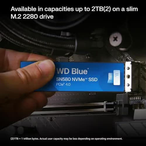Western Digital Blue SN580 500GB SSD M.2-2280 PCIe 4.0 x4 NVMe image