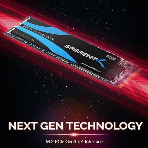 Sabrent Rocket 512GB M.2 SSD PCIe 3.0 NVMe image