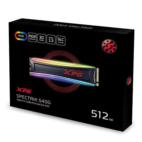 ADATA XPG SPECTRIX S40G RGB 512GB SSD M.2-2280 PCIe 3.0 NVMe image