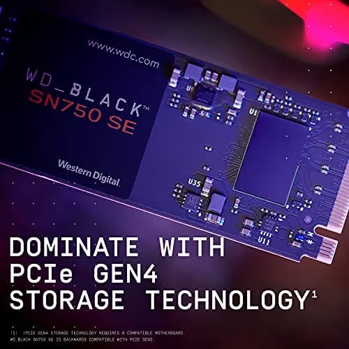 Western Digital Black SN750 SE 500 GB M.2-2280 SSD PCIe 4.0 X4 NVMe image