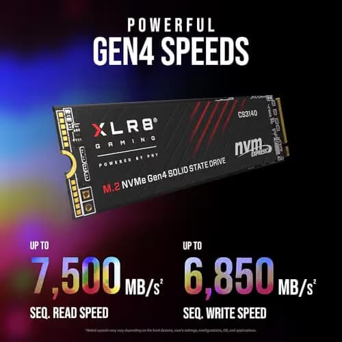 PNY CS3140 1TB SSD M.2-2280 PCIe 4.0 X4 NVMe image