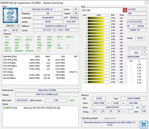 Intel Xeon E5 2699 V4 2.2 GHz 22-Core LGA2011-3 OEM/Tray image