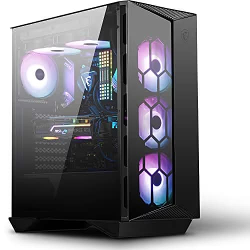 MSI MPG GUNGNIR 110R ATX Mid Tower Black with Tempered Glass Side Panel and USB 3.2 Gen 2 Type-C, USB 3.2 Gen 1 Type-A image