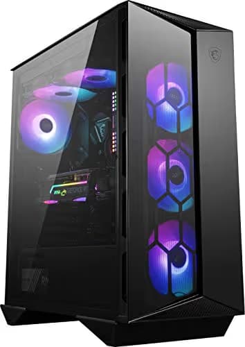 MSI MPG GUNGNIR 110R ATX Mid Tower Black with Tempered Glass Side Panel and USB 3.2 Gen 2 Type-C, USB 3.2 Gen 1 Type-A image