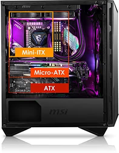 MSI MPG GUNGNIR 110R ATX Mid Tower Black with Tempered Glass Side Panel and USB 3.2 Gen 2 Type-C, USB 3.2 Gen 1 Type-A image