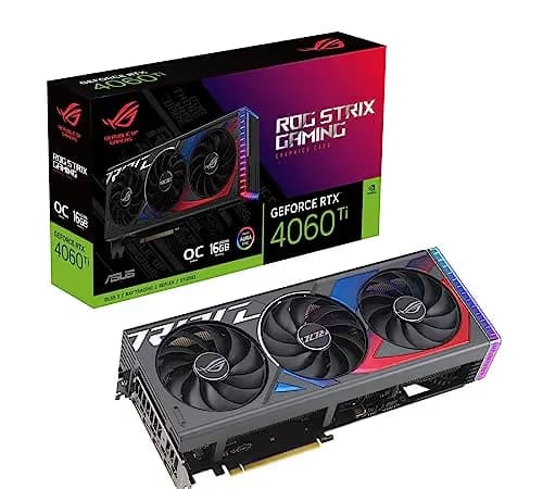 Asus GeForce RTX 4060 Ti ROG Strix GAMING OC 16GB GDDR6 Black / Red main image