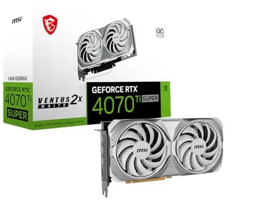 MSI GeForce RTX 4070 Ti SUPER 16G VENTUS 2X WHITE OC GDDR6X image