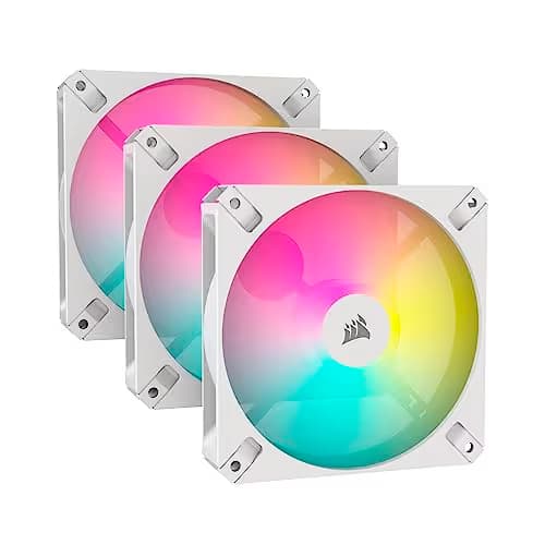 Corsair iCUE AR120 120mm Digital RGB PWM 59 CFM White 3-Pack image