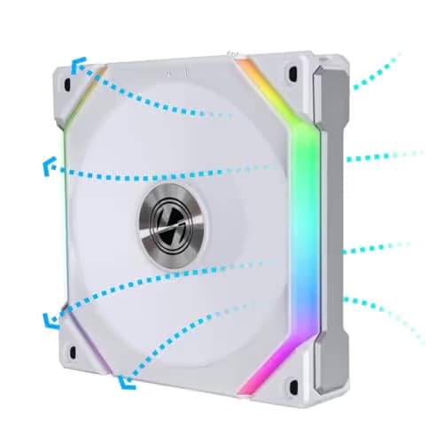 Lian Li UNI FAN SL V2 120mm White Addressable RGB PWM Reverse 65.4 CFM image
