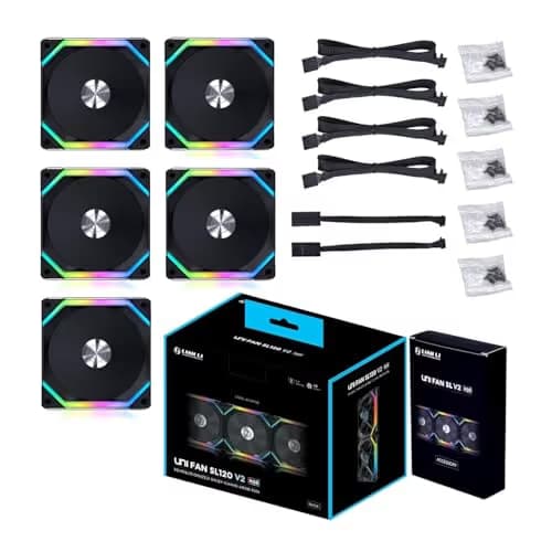 Lian Li UNI FAN SL V2 120mm Black PWM ARGB 5-Pack main image
