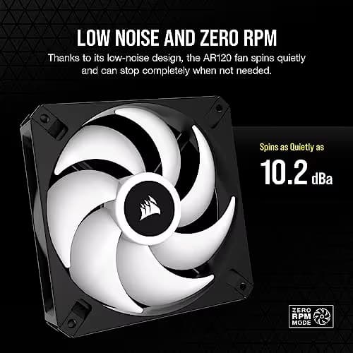 Corsair iCUE AR120 120mm Black Digital RGB PWM 59 CFM 3-Pack image