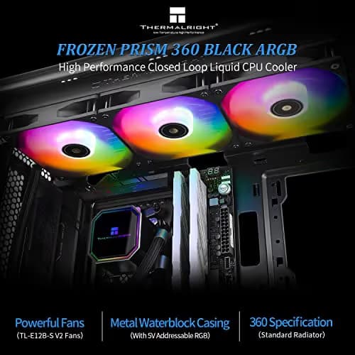 Thermalright Frozen Prism ARGB Water 70.4 CFM 360mm Black image