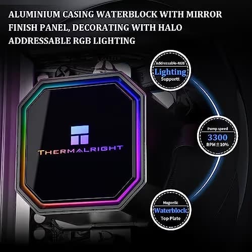 Thermalright Frozen Prism ARGB Water 70.4 CFM 360mm Black image