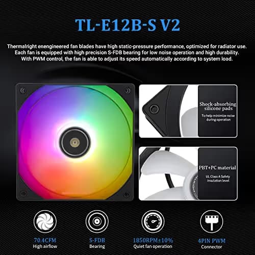 Thermalright Frozen Prism ARGB Water 70.4 CFM 360mm Black image