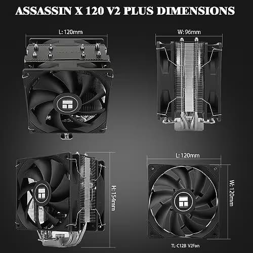 Thermalright Assassin X 120 PLUS V2 Air 154mm Black / Silver image
