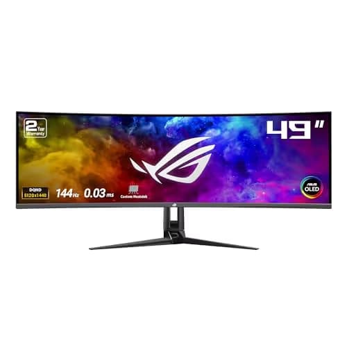 Asus ROG Swift OLED PG49WCD 49" 5120x1440 144Hz QD-OLED Curved Monitor image