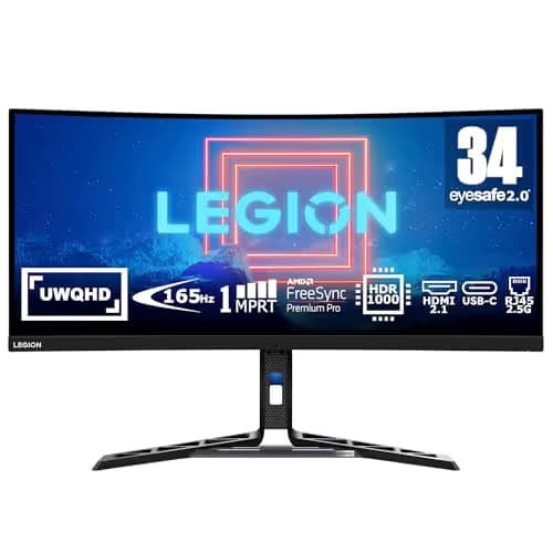 Lenovo LEGION Y34wz-30 34" 1440p 180Hz Mini LED VA Curved Monitor main image