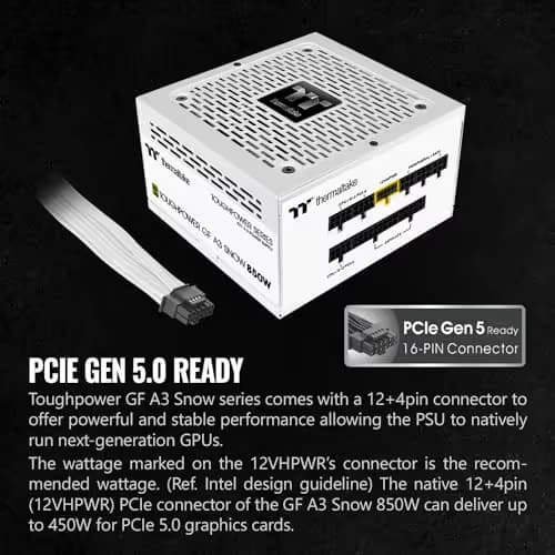 Thermaltake Toughpower GF A3 Snow 850W 80+ Gold Fully Modular image