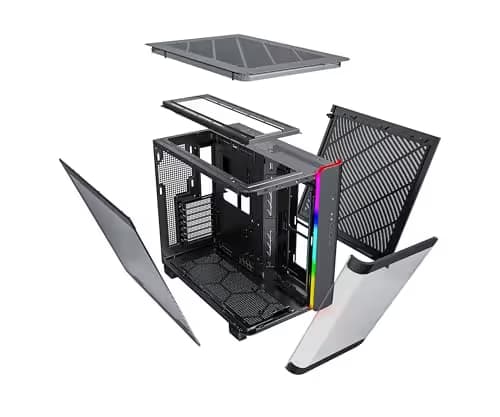 Montech KING 95 ATX Mid Tower Black with Tempered Glass Side Panel and USB 3.2 Gen 1 Type-C, USB 3.2 Gen 1 Type-A image