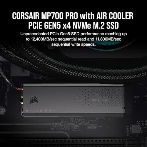 Corsair MP700 PRO w/Heatsink 2TB M.2-2280 SSD PCIe 5.0 X4 NVME image